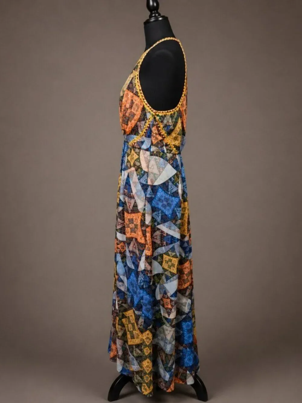 Anthropologie Ranna Gill Condesa Maxi Dress XS Vibrant Bohemian Print - Picture 3 of 7
